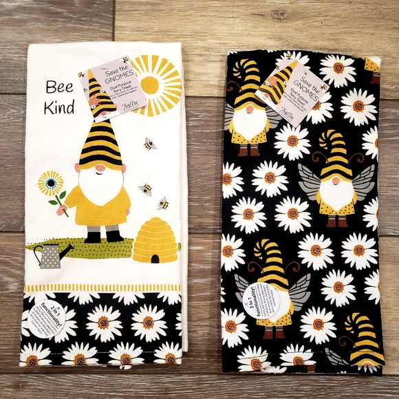 Gnome / Bee / Daisy towel set - Picture 5 of 5